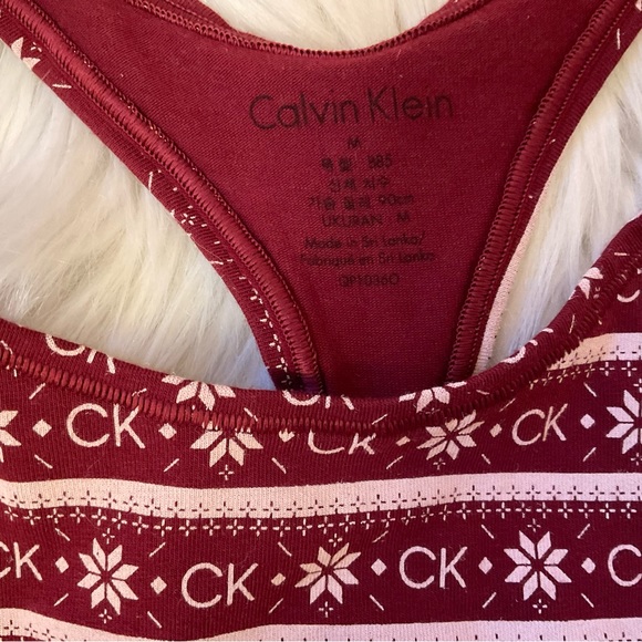Calvin Klein Unlined Bralette - NWT - Size Medium - Fair Isle Print - New - Picture 7 of 11